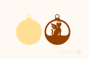 Cat Memorial Ornament Free Laser Cut File