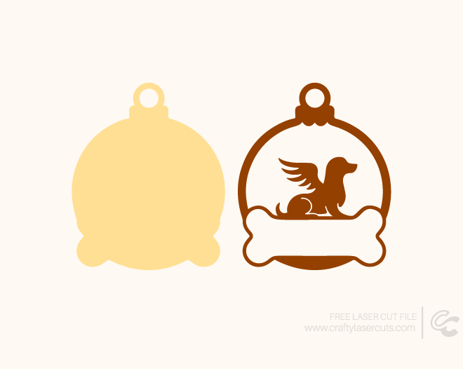 Free Dog Memorial Ornament SVG