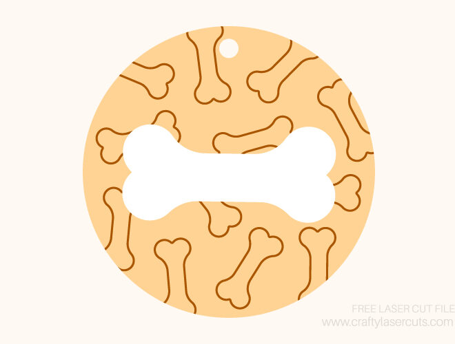 Free Dog Ornament SVG | Round Laser Cut File for Pets