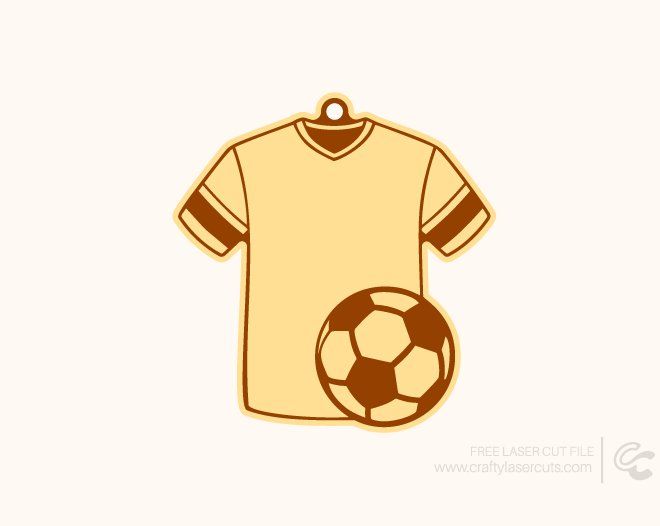 Free Custom Football Jersey Ornament Laser Cut