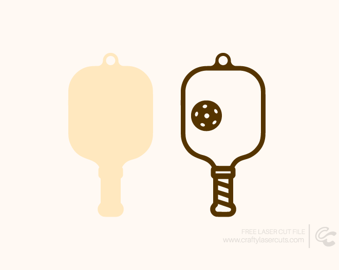 Free Pickleball Ornament Laser Cut File