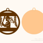 Free Female Baseball Player Ornament SVG