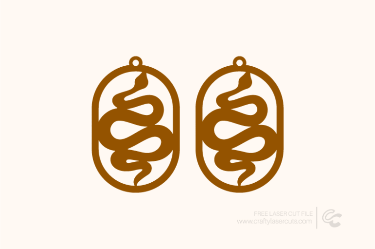 Snake Earrings Free Laser Cut File SVG